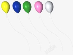 彩色气球背景素材