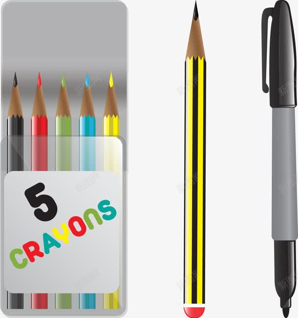 彩色铅笔马克笔png免抠素材_新图网 https://ixintu.com 彩色铅笔 铅笔 马克