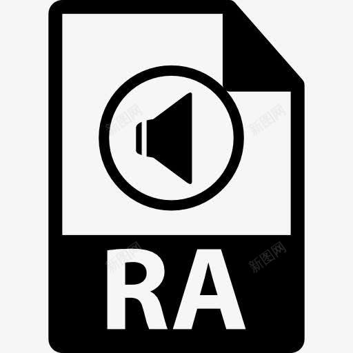 RA文件格式图标png_新图网 https://ixintu.com RA RA文件格式 实时音频 实时音频文件 接口文件