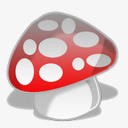 红色卡通蘑菇图标图标