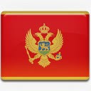 黑山国旗国国家标志图标图标