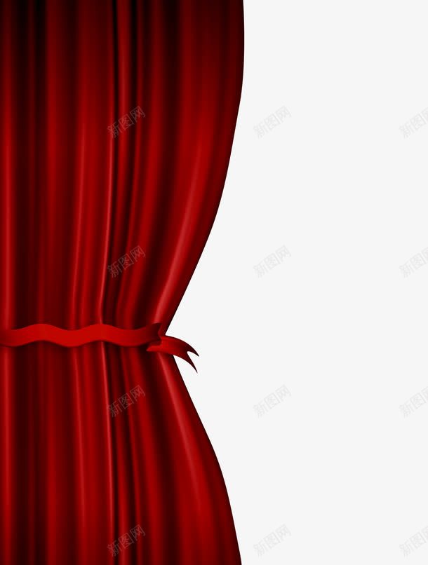 红色的帘幕png免抠素材_新图网 https://ixintu.com png图形 png装饰 帘幕 彩带 红色 装饰