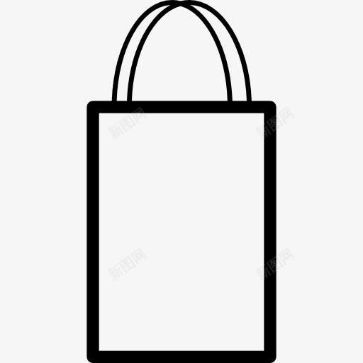 购物袋外形双柄图标png_新图网 https://ixintu.com 两袋 商业 商务 工具和用具 把手 袋 购物商店 购物袋 轮廓
