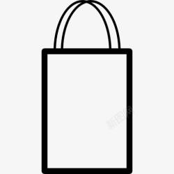 两袋购物袋外形双柄图标高清图片