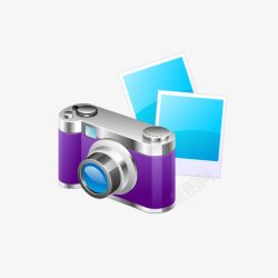 紫色照相机相机图标高清图片