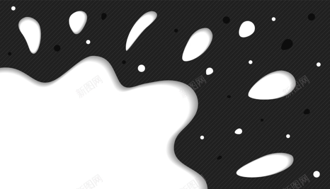 抽象白色牛奶黑底背景矢量图背景