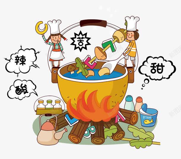 卡通美食png免抠素材_新图网 https://ixintu.com 卡通美食 火锅 美食 麻辣火锅