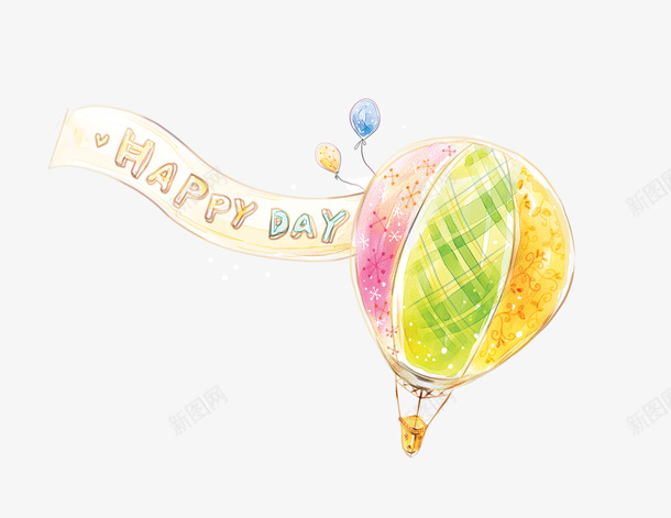 快乐每一天psd免抠素材_新图网 https://ixintu.com day happy 彩气球 气球