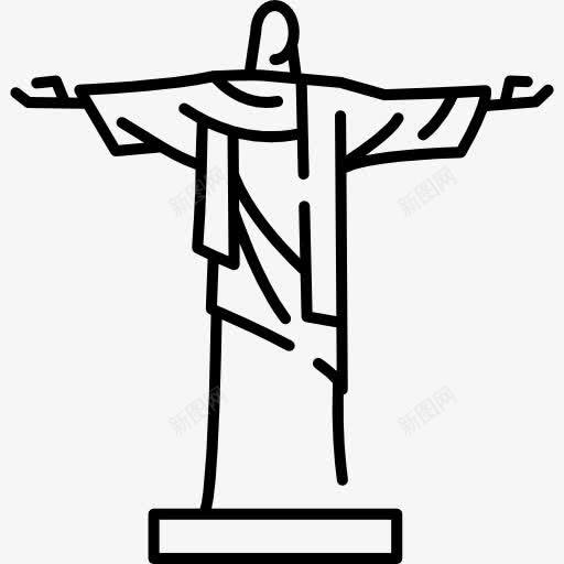 ChristtheRedemeer图标png_新图网 https://ixintu.com 基督教 天主教 巴西 纪念碑 里约热内卢 雕像 雕塑