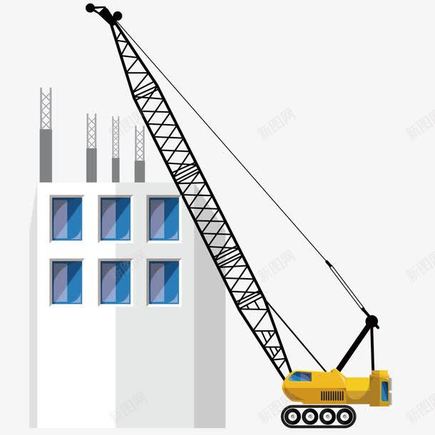 建筑吊车png免抠素材_新图网 https://ixintu.com 吊车 工地 建筑 施工