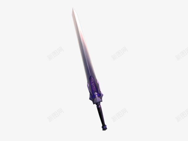 紫色金属剑png免抠素材_新图网 https://ixintu.com 剑 武器 游戏 装饰