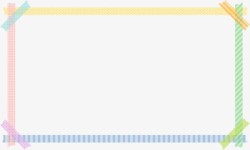 五颜六色的四边框素材
