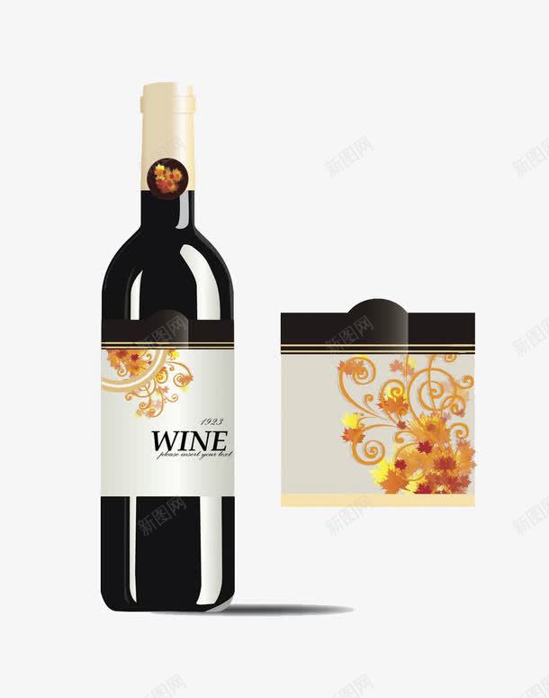 红酒瓶子png免抠素材_新图网 https://ixintu.com 包装 瓶子 红酒 设计