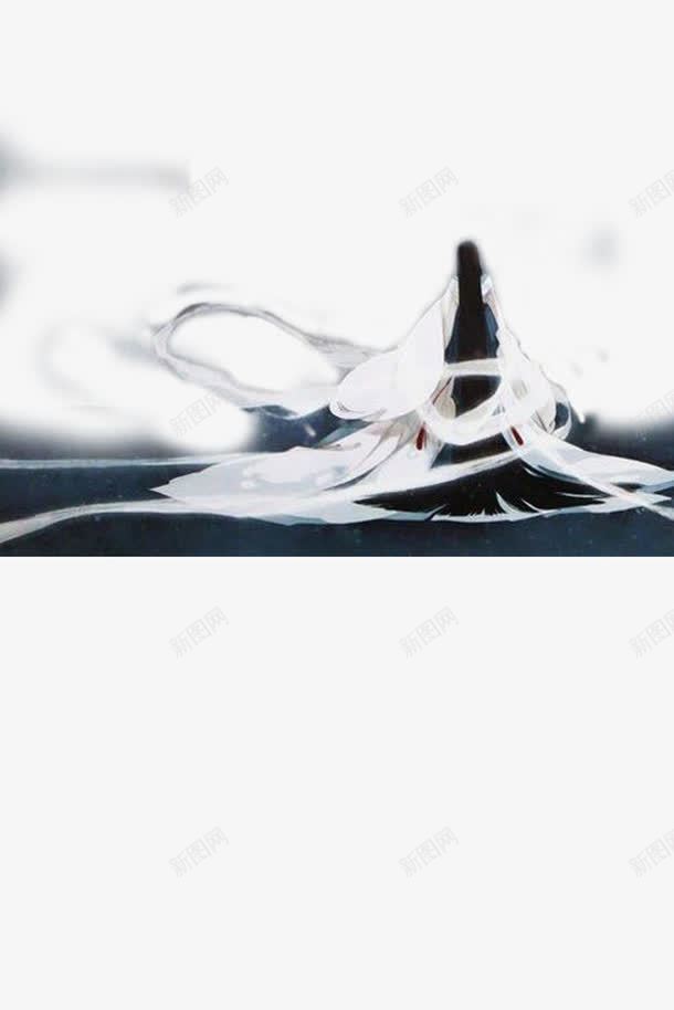 古典美女png免抠素材_新图网 https://ixintu.com 古典美女 水墨画 白色 黑色
