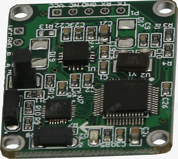 一块电路板png免抠素材_新图网 https://ixintu.com png图形 png装饰 接线图 电器 电路板 绿色 装饰