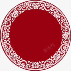 中秋节红色月饼花纹素材