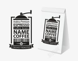 咖啡机包装手绘包装袋高清图片