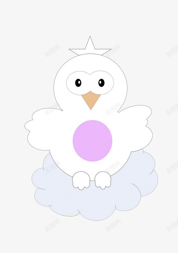小鸡形状的绘画png免抠素材_新图网 https://ixintu.com 可爱 小清新 小鸡 画画 眼睛 紫色 线条 绘画 黄色