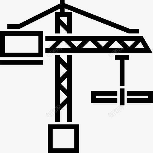 鹤图标png_新图网 https://ixintu.com 升降机 施工 施工工具 起重机 钩