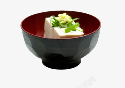白嫩豆腐黑碗里的白嫩豆腐高清图片