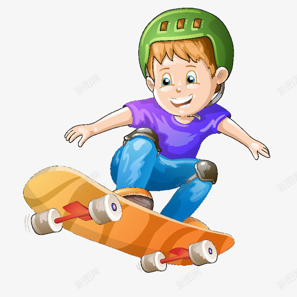 小男孩滑板png免抠素材_新图网 https://ixintu.com 卡通人物难度滑板 小男孩难度滑板 难度滑板