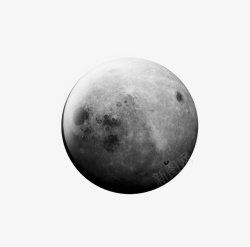 圆形灰色的月球素材
