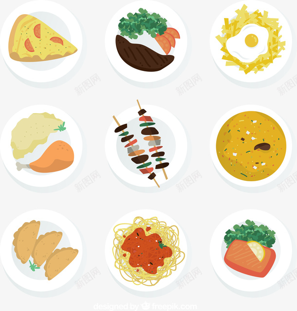 食物图标面包水果蔬菜矢量图ai_新图网 https://ixintu.com 图标 水果 蔬菜 面包 食物 矢量图