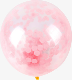 圆片粉色圆片纸屑气球高清图片
