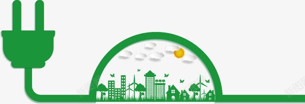 绿色环保城市png免抠素材_新图网 https://ixintu.com 城市 环保 绿色