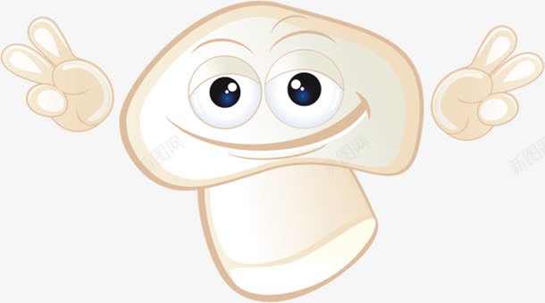 微笑的蘑菇png免抠素材_新图网 https://ixintu.com 卡通 大拇指 夸奖 微笑 拟人 果蔬 棒 蘑菇