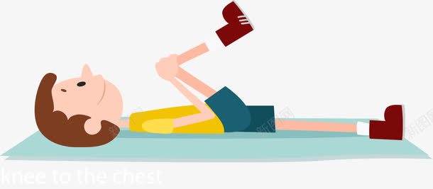 热身动作png免抠素材_新图网 https://ixintu.com 动作 卡通手绘 复健 康复训练 热身运动 瑜伽垫 运动康复