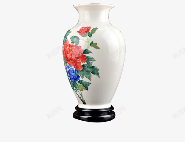 一个白色的瓷瓶png免抠素材_新图网 https://ixintu.com 容器 瓷瓶 白花瓶 花瓶
