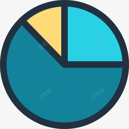 饼图图标png_新图网 https://ixintu.com 业务 业务和财务 图形 统计 统计图表 营销 财务