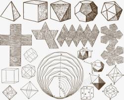 立体几何素描素材