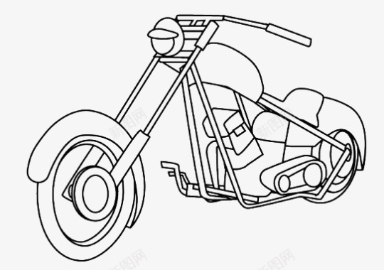 手绘摩托车图标图标