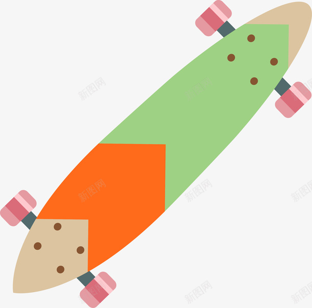 世界滑板日三色滑板png免抠素材_新图网 https://ixintu.com 一个滑板 三色滑板 世界滑板日 时尚滑板 简约滑板 粉色轮子