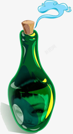 魔法瓶免抠素材魔法绿瓶高清图片
