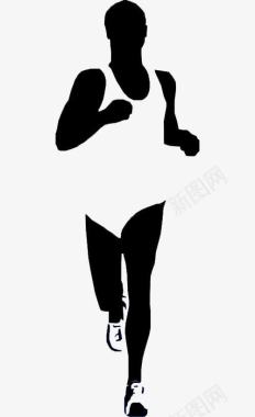 黑人跑步锻炼图标图标