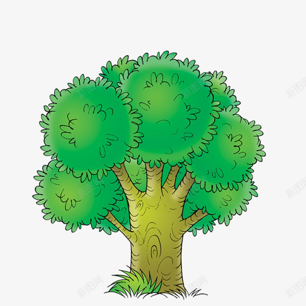 茂盛的绿树png免抠素材_新图网 https://ixintu.com 卡通 叶子 绿树 绿色