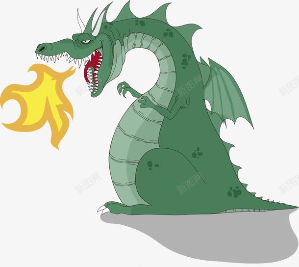 卡通可爱动物恐龙png免抠素材_新图网 https://ixintu.com 儿童节 动物 卡通恐龙 可爱 喷火 扁平