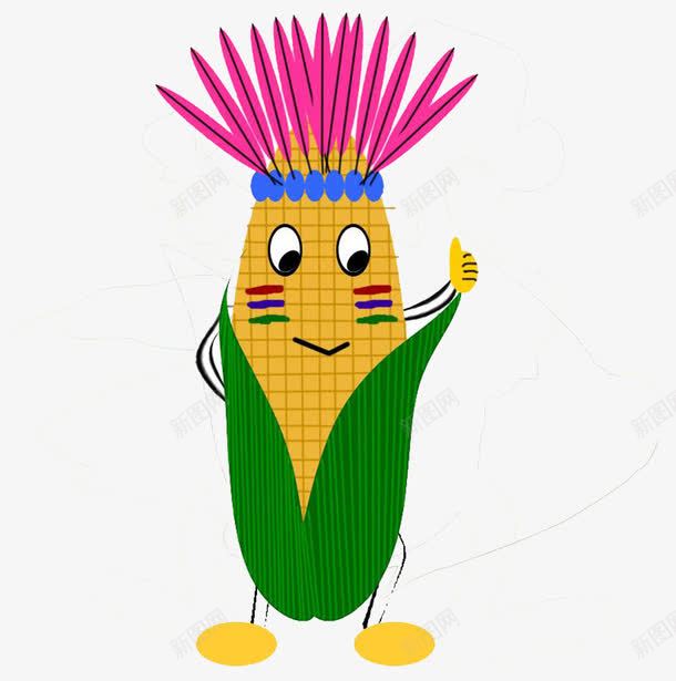 印第安风格装饰玉米png免抠素材_新图网 https://ixintu.com 卡通 印第安 玉米叶子
