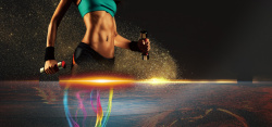 健身女模特运动健身大气海报背景高清图片