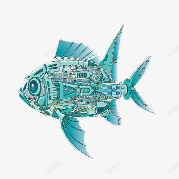 机器制造png免抠素材_新图网 https://ixintu.com 游泳 绘画 装饰 零件 鱼