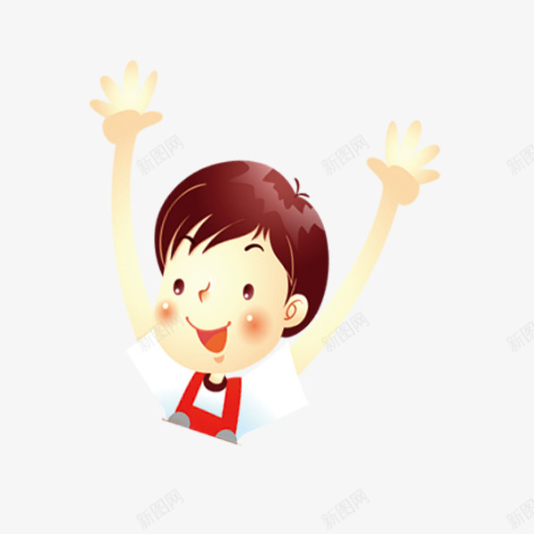 卡通小男孩举手png免抠素材_新图网 https://ixintu.com 举手 儿童 卡通 可爱 小男孩 小男孩举手 高举手臂
