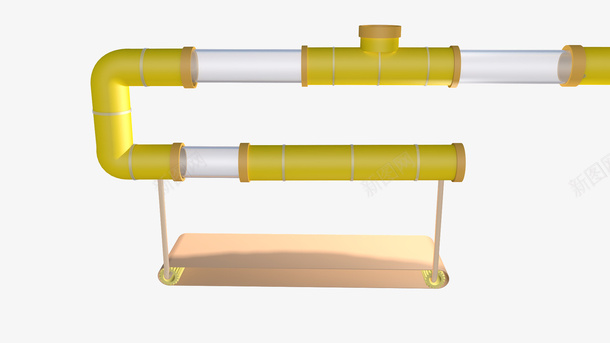卡通管道png免抠素材_新图网 https://ixintu.com 卡通画 矢量装饰 管道 装饰 黄色