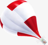 红白相间热气球素材