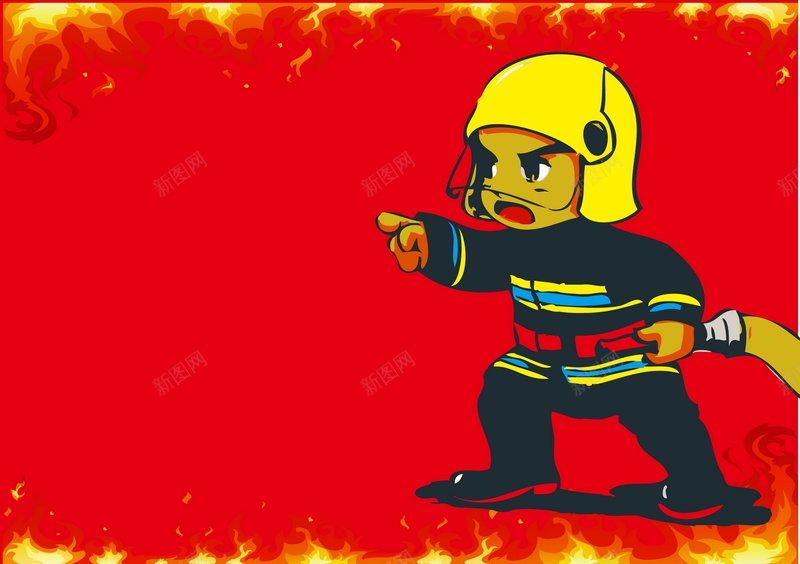消防员矢量图ai设计背景_新图网 https://ixintu.com 119 消防 消防员 火警 矢量图