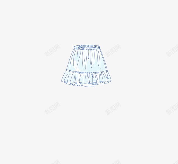 半身裙图标png_新图网 https://ixintu.com 半身裙 手绘 淡蓝 牛仔