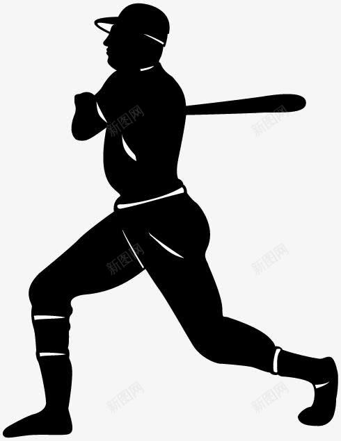 棒球球手剪影png免抠素材_新图网 https://ixintu.com 剪影 卡通手绘 棒球 球手 男球员