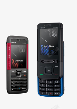 红色和黑色的老式手机素材